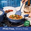 image:imageCAROTE 27pcs Ceramic Cookware Set Pots and Pans Set with Detachable HandleNavy Blue