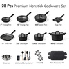 image:imageCAROTE 28pcs Pots and Pans Set Nonstick Cookware Set