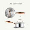 image:imageCAROTE 2Qt Stainless Steel Saucepan Set NonToxic 3Ply Stainless Steel Cookware Set with Lids Small Kitchen Pots Oven Safe Compatible with Induction Ceramic Gas Mothers Day GiftsSilver