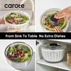 image:imageCAROTE 38 Qt Salad Spinner Small Lettuce Spinner Plastic Vegetable Fruit Washer Vegetable Cleaner Salad Cleaner Lettuce Washer NonSlip Base BPAFree