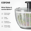 image:imageCAROTE 38 Qt Salad Spinner Small Lettuce Spinner Plastic Vegetable Fruit Washer Vegetable Cleaner Salad Cleaner Lettuce Washer NonSlip Base BPAFree