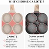 image:imageCAROTE 4Cup Nonstick Granite Egg Pan BlackCream White
