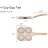image:imageCAROTE 4Cup Nonstick Granite Egg Pan BlackCream White