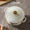 image:imageCAROTE 5QT Cream White Enameled Cast Iron Dutch Oven Pot with LidCream White