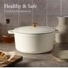 image:imageCAROTE 5QT Cream White Enameled Cast Iron Dutch Oven Pot with LidCream White
