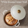 image:imageCAROTE 5QT Cream White Enameled Cast Iron Dutch Oven Pot with LidCream White