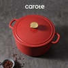 image:imageCAROTE 5QT Cream White Enameled Cast Iron Dutch Oven Pot with LidRed