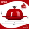 image:imageCAROTE 5QT Enameled Cast Iron Dutch Oven Red Round Bread OvenRed