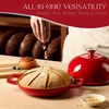 image:imageCAROTE 5QT Enameled Cast Iron Dutch Oven Red Round Bread OvenRed
