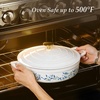 image:imageCAROTE 5QT Enameled Floral Cast Iron Dutch Oven Pot with LidBlue Floral