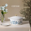 image:imageCAROTE 5QT Enameled Floral Cast Iron Dutch Oven Pot with LidBlue Floral