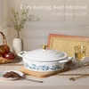 image:imageCAROTE 5QT Enameled Floral Cast Iron Dutch Oven Pot with LidBlue Floral