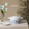 image:imageCAROTE 5QT Enameled Floral Cast Iron Dutch Oven Pot with LidBlue Floral