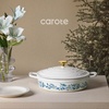 image:imageCAROTE 5QT Enameled Floral Cast Iron Dutch Oven Pot with LidBlue Floral