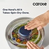 image:imageCAROTE 64 Qt Stainless Steel Salad Spinner Large Lettuce Spinner Vegetable Fruit Washer Vegetable Cleaner Salad Cleaner Lettuce Washer NonSlip Base Multifunctional for Salad Fruits