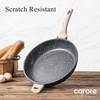 image:imageCAROTE 8 Inch Non Stick Frying Pan Cream White Granite SkilletBlack