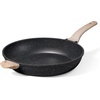 image:imageCAROTE 8 Inch Non Stick Frying Pan Cream White Granite SkilletBlack