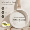 image:imageCAROTE 8 Inch Non Stick Frying Pan Cream White Granite SkilletCream White