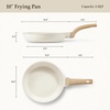 image:imageCAROTE 8 Inch Non Stick Frying Pan Cream White Granite SkilletCream White