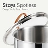 image:imageCAROTE 8 Qt TriPly Stainless Steel Stockpot NonToxic Stock Pot with Lid Soup Pot for Pasta Even Heating Oven Safe Induction Ceramic and Gas Cooktops Compatible Sliver Mothers Day GiftsSliver