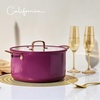 image:imageCAROTE 8QT Full Clad Tri Ply Stainless Steel Stock Pot with Lid Kitchen Stockpot Soup Pot Outer Ceramic Layer Even Heating All Stoves Compatible Oven amp Dishwasher Safe Stay Cool Handle PurplePurple