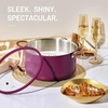 image:imageCAROTE 8QT Full Clad Tri Ply Stainless Steel Stock Pot with Lid Kitchen Stockpot Soup Pot Outer Ceramic Layer Even Heating All Stoves Compatible Oven amp Dishwasher Safe Stay Cool Handle PurplePurple