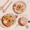 image:imageCAROTE Ceramic Cookware Set Nonstick 9pcs Pots and Pans Set Non stick NonToxic amp PFASFreeDishwasher RVCamping Cookware SetSauce Pan with Lid Pink