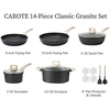 image:imageCAROTE Ceramic Cookware Sets Pots and Pans Set 16pcsBlack