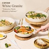 image:imageCAROTE Ceramic Cookware Sets Pots and Pans Set 16pcsCream White