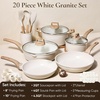 image:imageCAROTE Ceramic Cookware Sets Pots and Pans Set 16pcsCream White