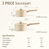 image:imageCAROTE Ceramic Nonstick 15Qt amp 25Qt Sauce Pan Sets with Lid