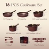 image:imageCAROTE Cookware Sets Pots and Pans Set Non Stick 16pcsRed