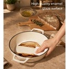 image:imageCAROTE Enameled 5QT Cast Iron Dutch Oven Pot with Gift Box BonjourYellow