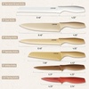 image:imageCAROTE Kitchen Knife Set 6 ColorCoded Knives and 6 Blade Guards 12PieceColorful