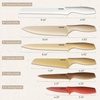 image:imageCAROTE Kitchen Knife Set 6 ColorCoded Knives and 6 Blade Guards 12PieceColorful