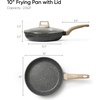 image:imageCAROTE Non Stick Frying Pan 8 Inch Classic Granite Skillet with Glass LidBlack