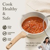 image:imageCAROTE Nonstick 15Qt amp 30Qt Sauce Pan Sets with Lid BlackWhite