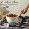 image:imageCAROTE Nonstick 15Qt amp 30Qt Sauce Pan Sets with Lid BlackWhite