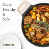 image:imageCAROTE Nonstick Stock Pot with Lid 6 Quart White GraniteBlack