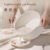 image:imageCAROTE Nonstick Stock Pot with Lid 6 Quart White GraniteCream White