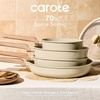 image:imageCAROTE Pots and Pans Set Ceramic Cookware Set 14pcsOatmeal