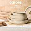 image:imageCAROTE Pots and Pans Set Ceramic Cookware Set 14pcsOatmeal