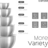 image:imageCAROTE Stainless Steel Mixing Bowls with Lids Set12 Pcs Nesting Bowls Clear Airtight Lids 3 Grater AttachmentsNonSlip Bottoms amp Measurement Marks Mixing BowlsSize 532151QT