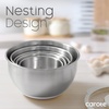 image:imageCAROTE Stainless Steel Mixing Bowls with Lids Set12 Pcs Nesting Bowls Clear Airtight Lids 3 Grater AttachmentsNonSlip Bottoms amp Measurement Marks Mixing BowlsSize 532151QT