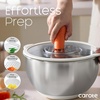 image:imageCAROTE Stainless Steel Mixing Bowls with Lids Set12 Pcs Nesting Bowls Clear Airtight Lids 3 Grater AttachmentsNonSlip Bottoms amp Measurement Marks Mixing BowlsSize 532151QT