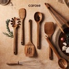 image:imageCAROTE Wooden Utensil Set 8Piece Acacia Wood Cooking UtensilsWooden