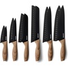 image:imageCAROTE 12Piece Knife Set Knives with WoodGrain Finish Handles BlackBlack