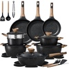 image:imageCAROTE 26pcs Pots and Pans Set Nonstick Cookware SetsBlack