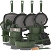 image:imageCAROTE 31pcs Pots and Pans Set Nonstick Cookware SetGreen
