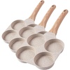 image:imageCAROTE 4Cup Nonstick Granite Egg Pan BlackWhite